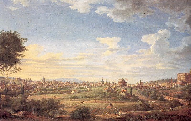 Panini, Giovanni Paolo View of Rome from Mt. Mario, In the Southeast oil painting image